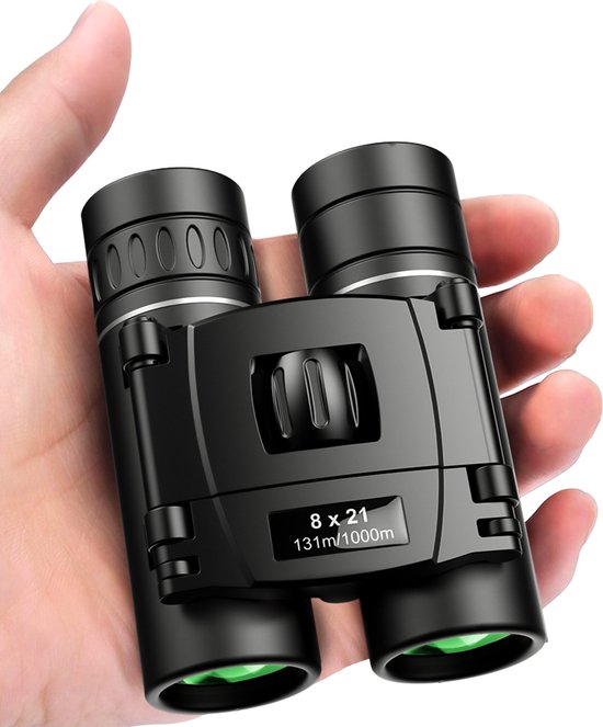 Jumelles compactes Exortus® FMC pour adultes et enfants – Télescope d'observation 8x21 – Avec sac de transport et cordon de cou – Observation des oiseaux, voyages, chasse