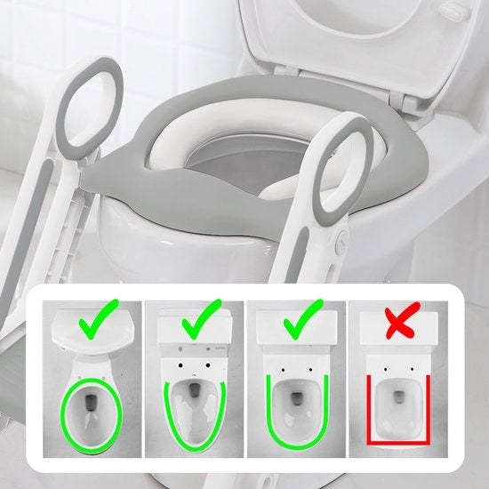 Réducteur de toilettes LifeGoods - Pot pour enfant - 2 à 7 ans - Gris/Blanc