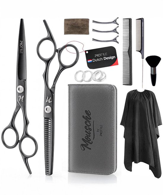 ProTrue 15 Piece Hairdressing Set - Hairdressing Scissors - Thinning Scissors - Coupe Scissors - Hairdressing Scissors Set