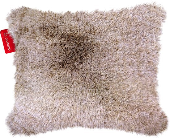 Auronic Coussin chauffant - Teddy - 45x60 - Sans fil - Rechargeable - Coussin électrique - Infrarouge - Taupe