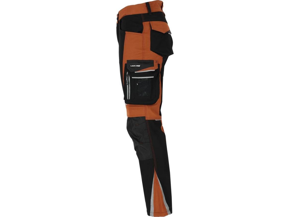 Pantalon de travail Lahti Stretch - Marron-Noir - taille M