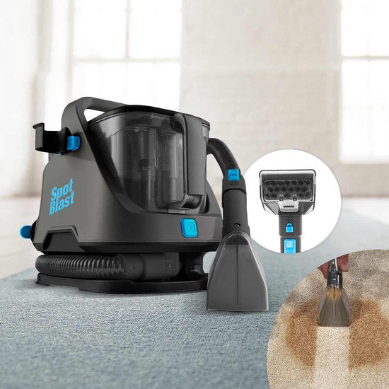 Aspirateur à eau Lvington Spot Blast - Nettoyeur de moquette - Nettoyeur de tissus pour voiture ou canapé - Appareil de nettoyage - 650 W - Nettoyeur de textiles - Élimine les taches - Nettoie, frotte et aspire - Système intelligent à double réservoir