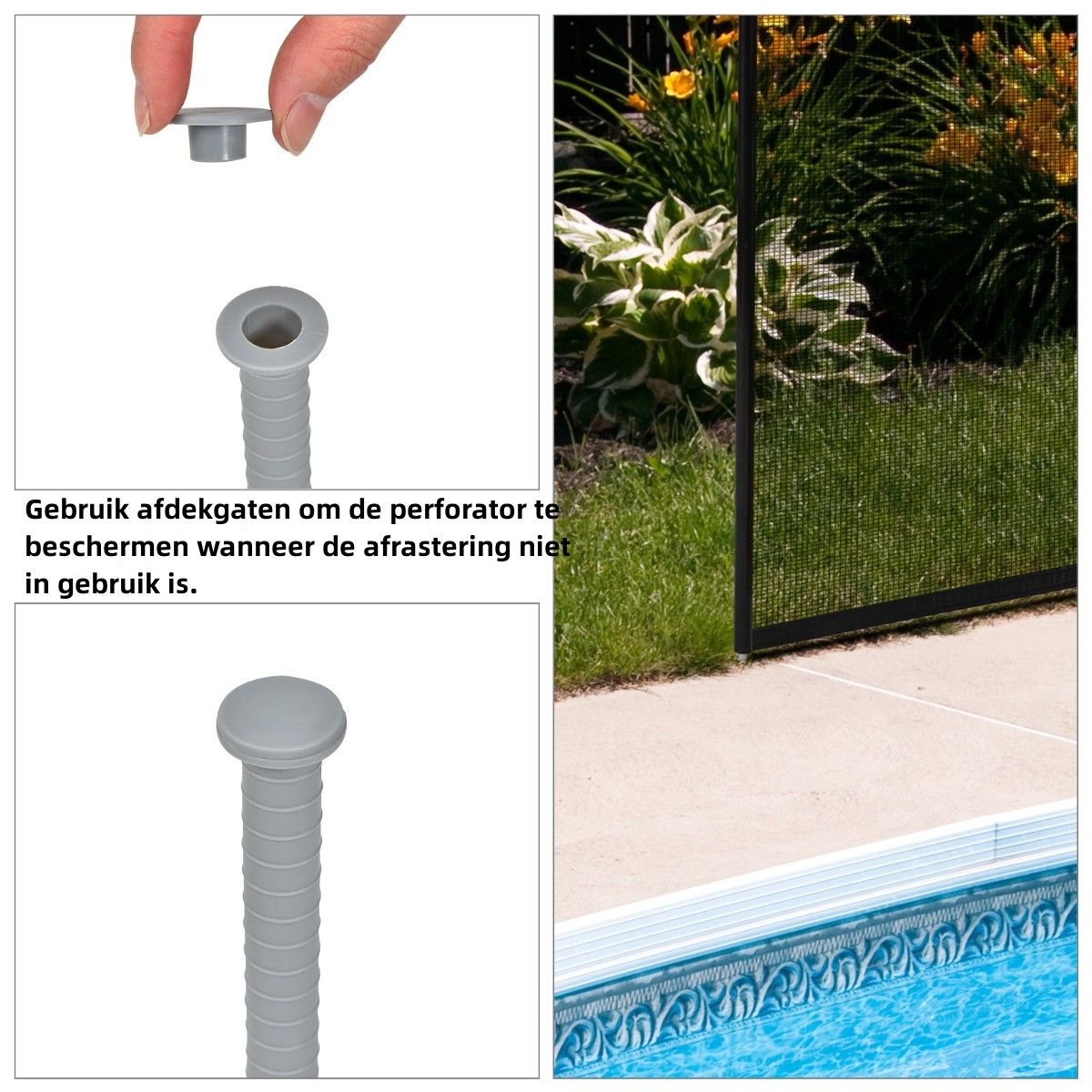 Barrière de piscine Coast pour enfants - Barrière de sécurité pour jardin et piscine - Barrière pour bassin - 360 x 125 cm