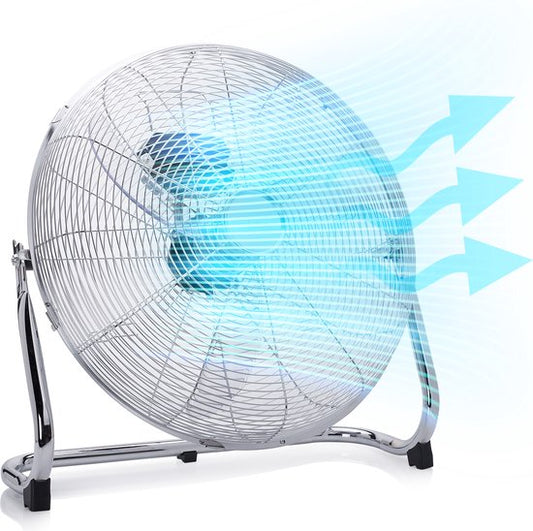 Ventilateur de sol en métal 45 cm - 3 niveaux - réglable à 130° - fort débit d'air - Tristar VE-5935