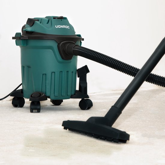 VONROC Aspirateur compact pour liquides et poussières - 1000W – Fonction soufflage – Réservoir de 12L - Câble d'alimentation de 5m