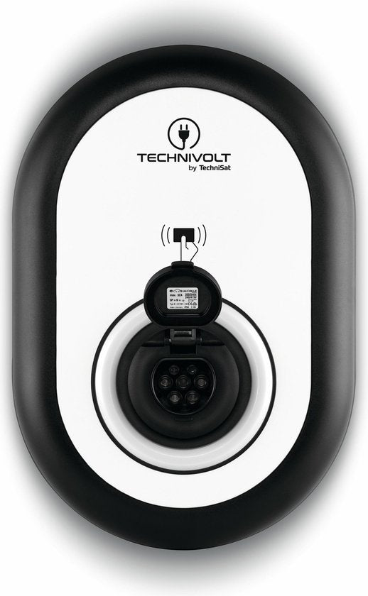 Station de charge Technivolt 100 11 kW avec prise de charge intégrée noir
