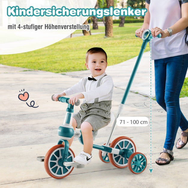 Vélo enfant - Coast - 4 en 1 - réglable - 37 x 72 x 101cm - vert