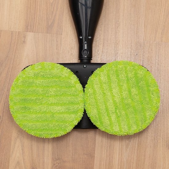 Nettoyeur vapeur Livington Steam Twister avec double tête de nettoyage rotative, nettoie, frotte et fait briller, générateur de vapeur à 3 niveaux, vapeur à 120 degrés, nettoyeur vapeur à main, réservoir d'eau de 350 ml, noir