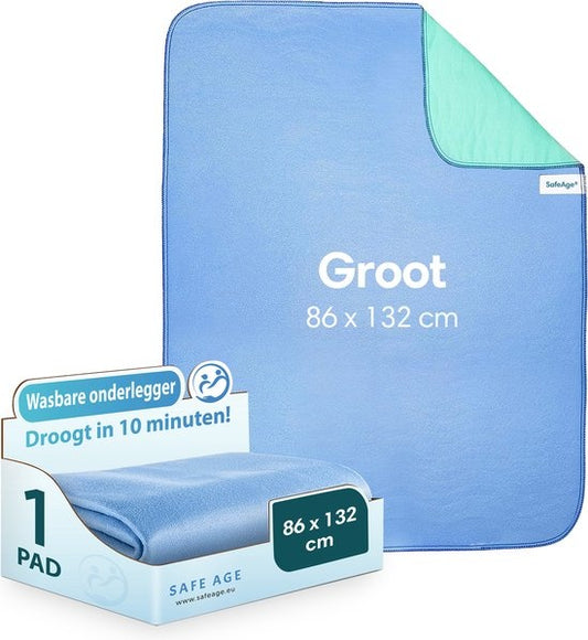 SafeLife alèses lavables pour l'incontinence des adultes, des animaux de compagnie et des enfants - protège-matelas - antidérapant - Large