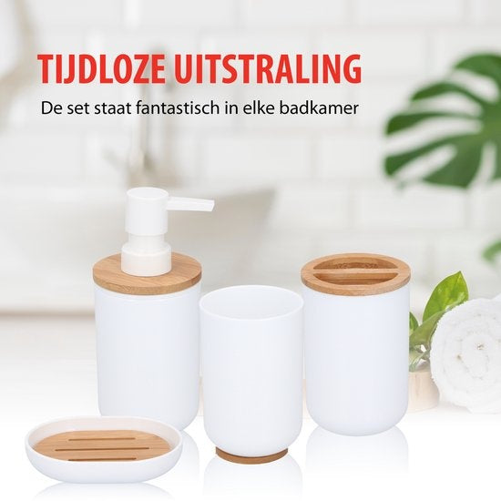 Alpina Set de bain et de toilette en bambou - 6 pièces