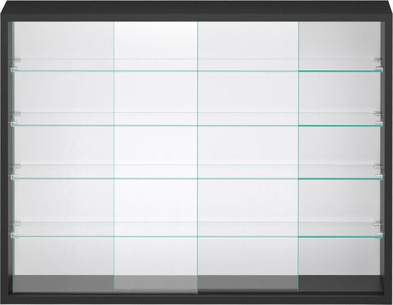 Vitrine debout vitrine murale suspendue - portes coulissantes - 75 x 55 x 14 cm