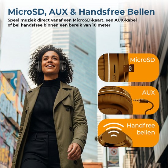 Casque Denver Bluetooth - Suppression active du bruit - Sans fil - Appel mains libres - BTN211 - Modèle 2026