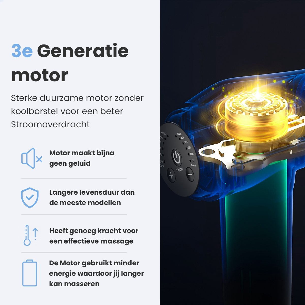 Masseur - Lifeproducts - Pistolet de massage - Noir