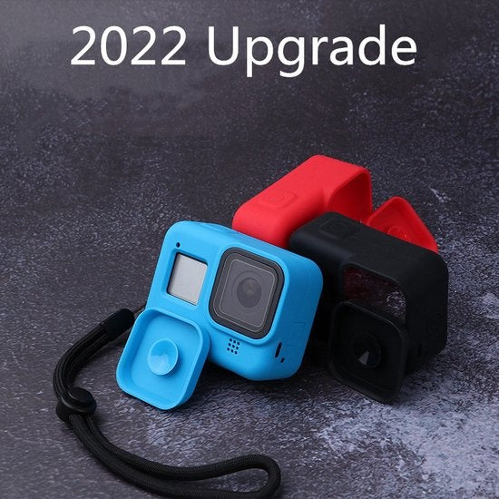 Garpex® Silicone Case for GoPro HERO 8 - Étui de protection en caoutchouc - Protection de l'objectif incluse - Noir