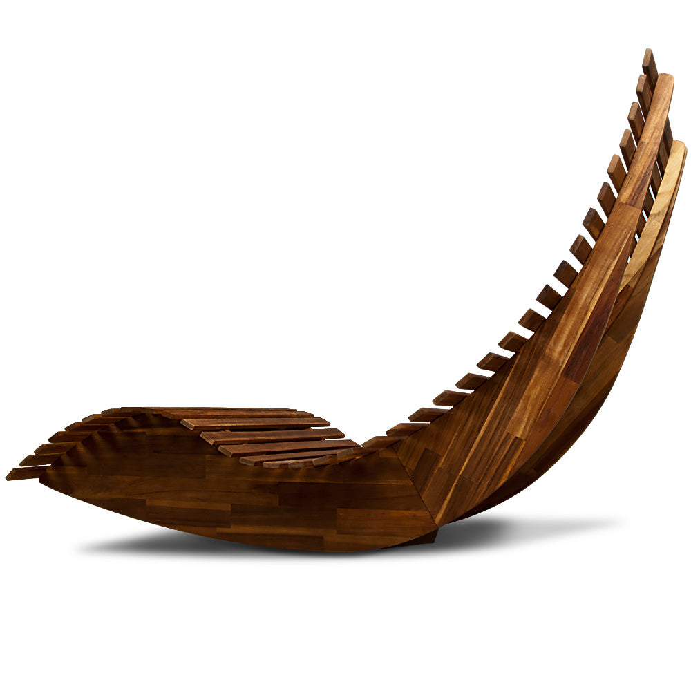 Chaise longue à bascule pour le jardin - Casaria - 150x60x93cm - 11,8 kg
