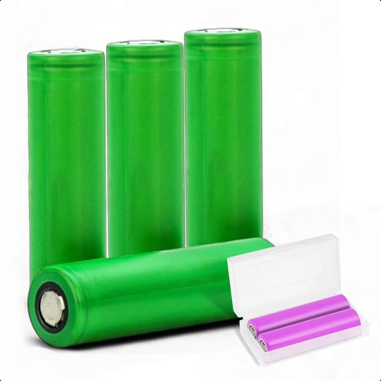 Tech Essentials 18650 Batterie rechargeable Li-ion - 2600mAh 3.7V - 7.8A - Lithium - Support - Batterie - 4-Pack
