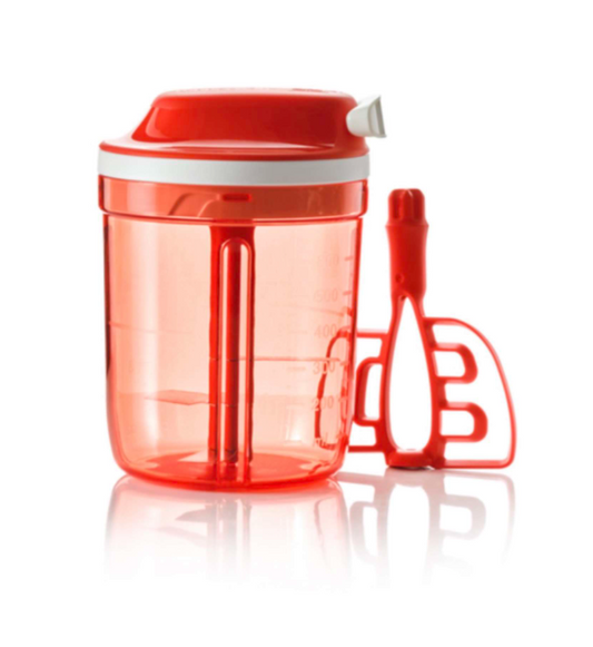 Hachoir Tupperware SuperSonic moyen - 730 ml - 3 lames - Rouge