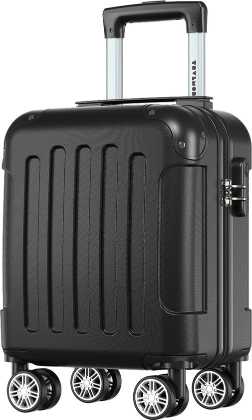 Valise cabine TRVLMORE – 40 x 30 x 20 cm – À placer sous le siège – 24 L – Serrure à combinaison – 4 roulettes – Noir
