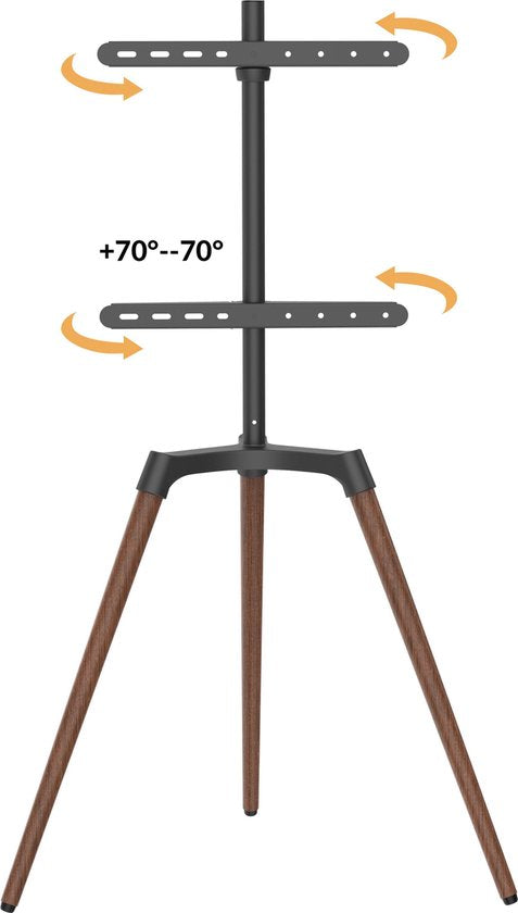 Support pour écran de télévision chevalet de peintre design studio - rotatif - jusqu'à 65 pouces
