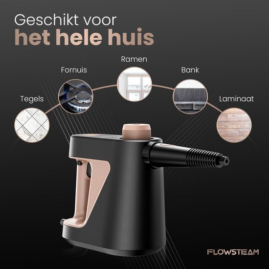 FLOWSTEAM® 7-in-1 Nettoyeur vapeur à main - Nettoyeur vapeur - Nettoyeur de tapis - Nettoyeur de taches - Nettoyeur vapeur à main - Vapeur 110°.