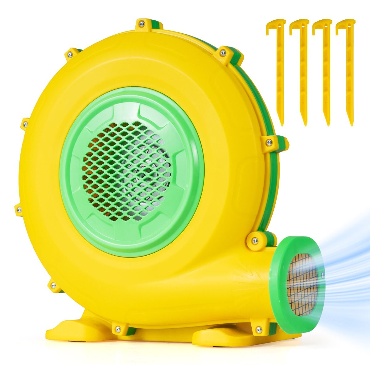 Souffleur Coast - moteur puissant de 950 W - piquets d'ancrage et poignée - jaune