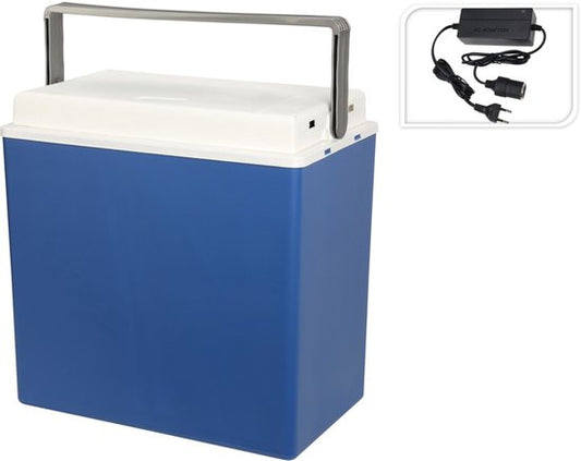 Glacière électrique 24 L 12 V/230 V - pour le camping et la plage - bleue - 8720573947718