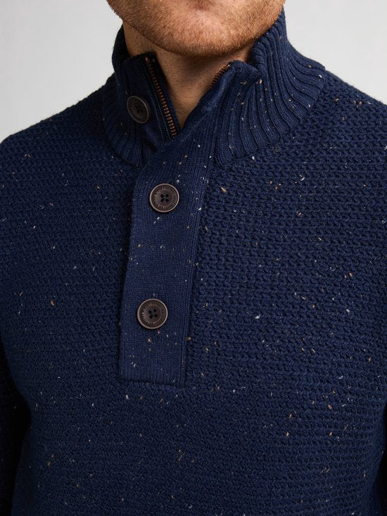 Petrol Industries - Pull mélangé pour homme Buffalo - Bleu - Taille S