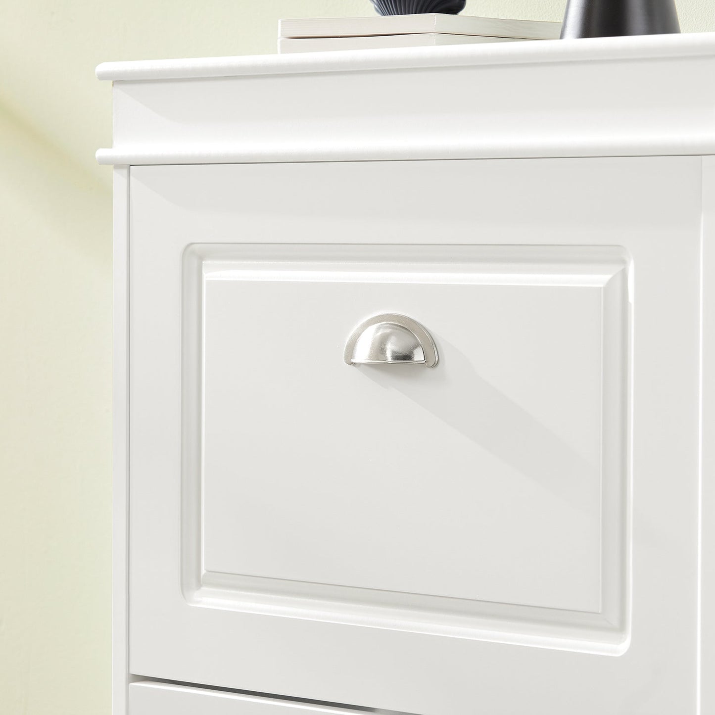 SoBuy meuble à chaussures avec 3 abattants - meuble à chaussures étroit pour couloir et entrée - rangement jusqu'à 12 paires - 53x24x117 cm - blanc