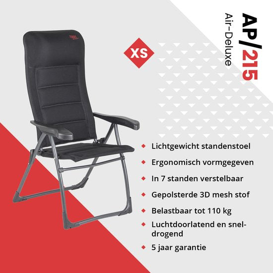 Crespo - Chaise pliante - XS - AP/215 - Air-Deluxe - Noir