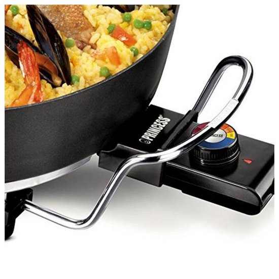 Princess 162367 XL Snackpan - Poêle électrique à snacks – Avec couvercle - Thermostat réglable - 1 800 W - Double résistance puissante - Grande capacité - 5,4 litres - Cordon d'alimentation de 1,5 mètre