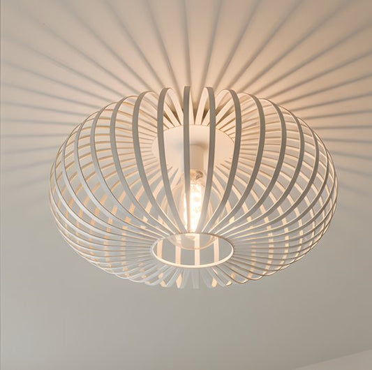 Plafonnier Nolt Beige - Plafonnier E27 Lampe - Industriel - Taupe - ⌀ 40cm
