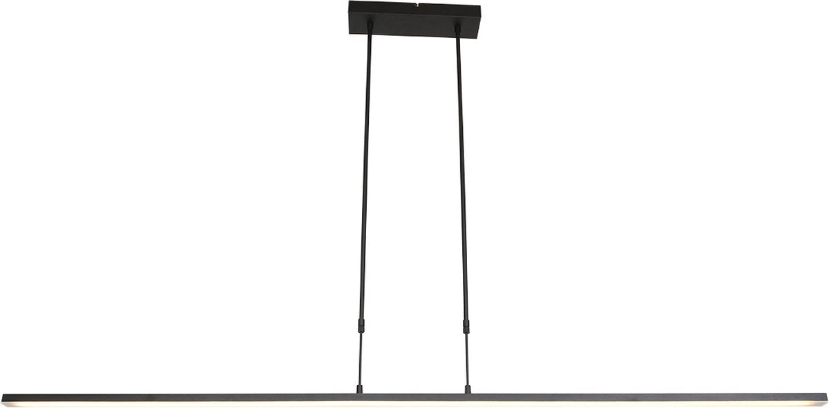 Lampe suspendue réglable Zelena - 2-lumières - Plastique/métal - 155 cm - Hauteur réglable jusqu'à 117 cm - Design moderne - Noir