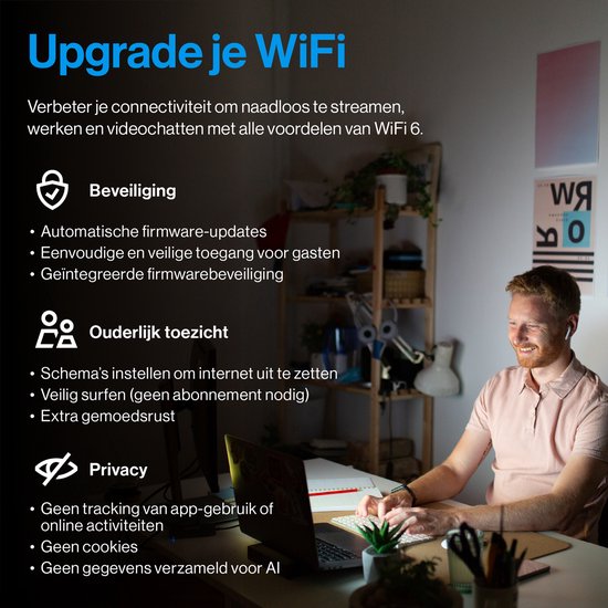Linksys Velop Micro Mesh 6 - Routeur - WiFi 6 - Dual-band - Mesh WiFi - 3000 Mbps - 2-pack - Blanc