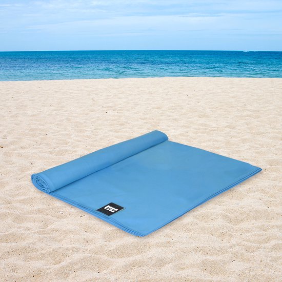 TRVLMORE Set de serviettes de voyage en microfibre - 2 pièces - Petit (40 x 80 cm) & Grand (76 x 150 cm) - Microfibre - Bleu