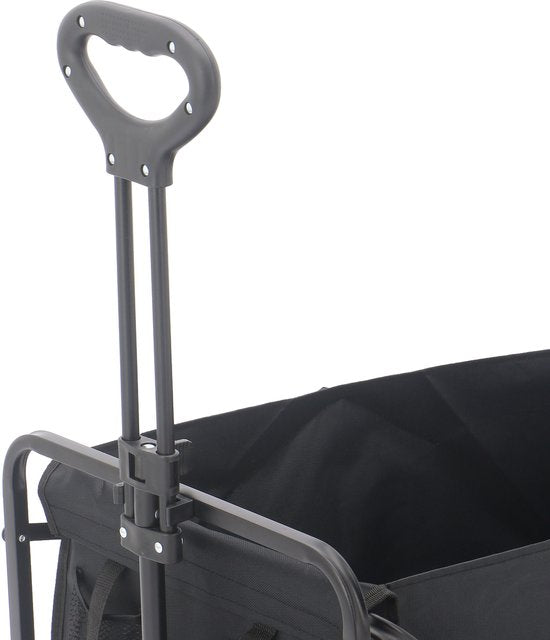 Chariot pliable AXI SB120 – Noir – Avec poignée de traction, freins et housse – Capacité de charge de 60 kg – Facile à transporter – Métal
