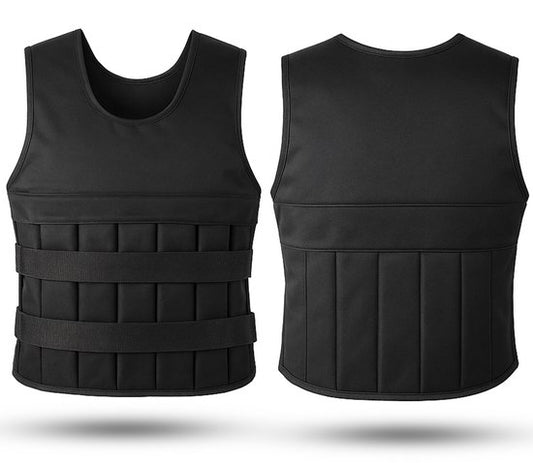 Fitby Gilet de musculation ajustable 20KG - Gilet de musculation - Gilets de musculation - Poids - Musculation et Crossfit - Cardio - Convient à partir de la taille L- Noir
