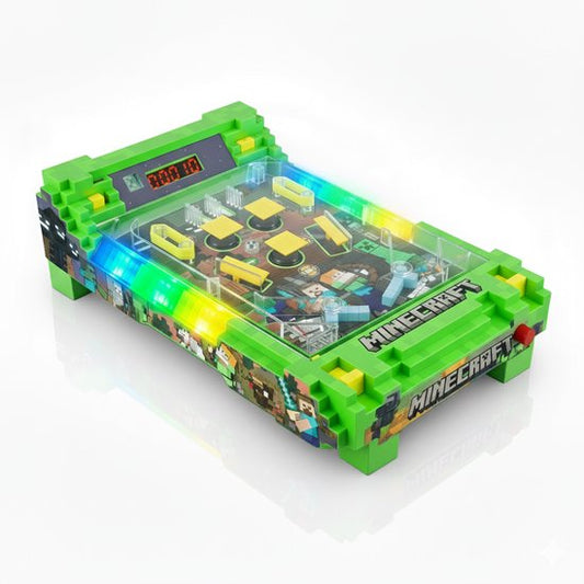 A Ambassador® Minecraft Pinball Machine - Licence officielle - Arcade Pinball - Mini Pinball - Machine de jeu - Score Counter - Table Top - Jeux pour enfants - adultes - The Big Toy Book 2025