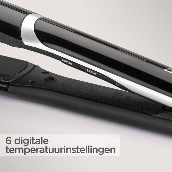 Fer à lisser BaByliss Sleek Control Wide ST397E - Plaques extra-larges - 5 réglages de température jusqu'à 235 °C - Peigne lissant amovible