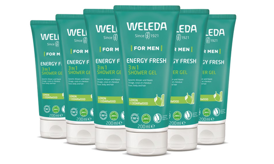 Weleda - Homme - 3-en-1 - Energie - Fraîcheur - Gel douche - 200 ml