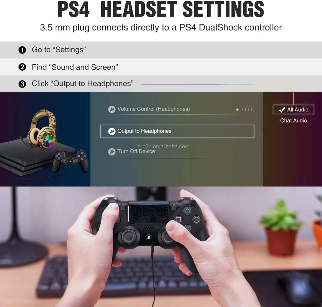 Casque gaming CoolTrends WINTORY - PS5, PS4, PC, Mac - Microphone à réduction de bruit - Beige