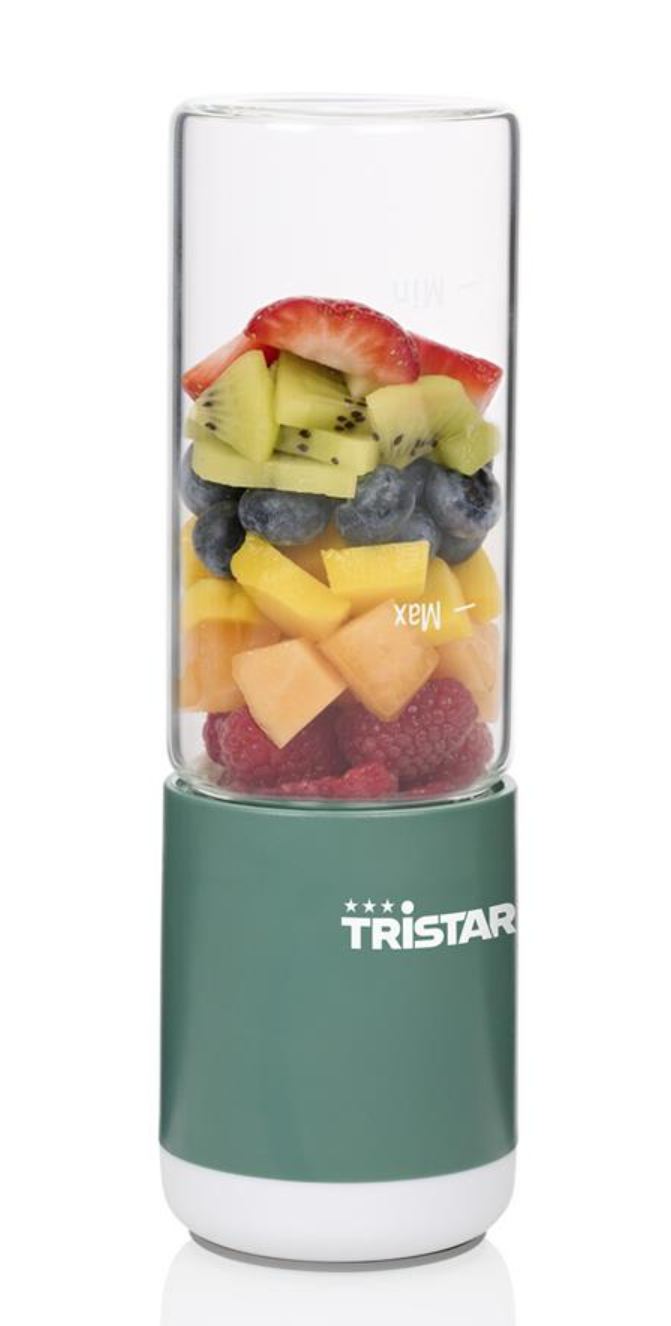 Mini-mixeur Tristar To Go – Mixeur à smoothies portable – Rechargeable par USB – 280 ml – Vert