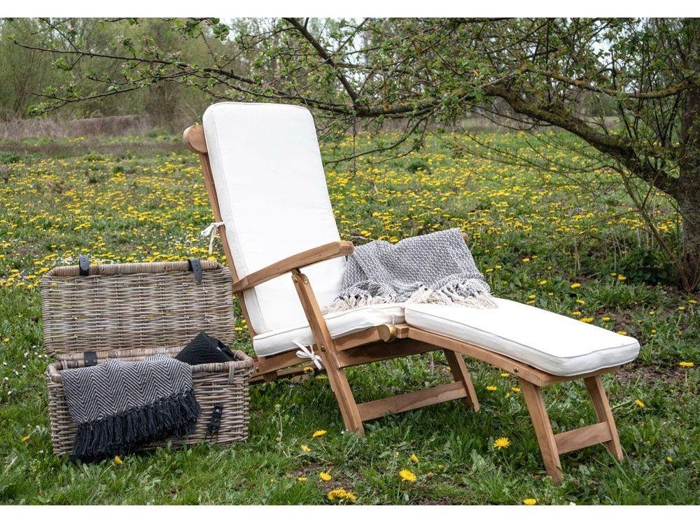 House Nordic Arrecife Coussin pour chaise longue - Coton - Blanc - 50 x 120 cm