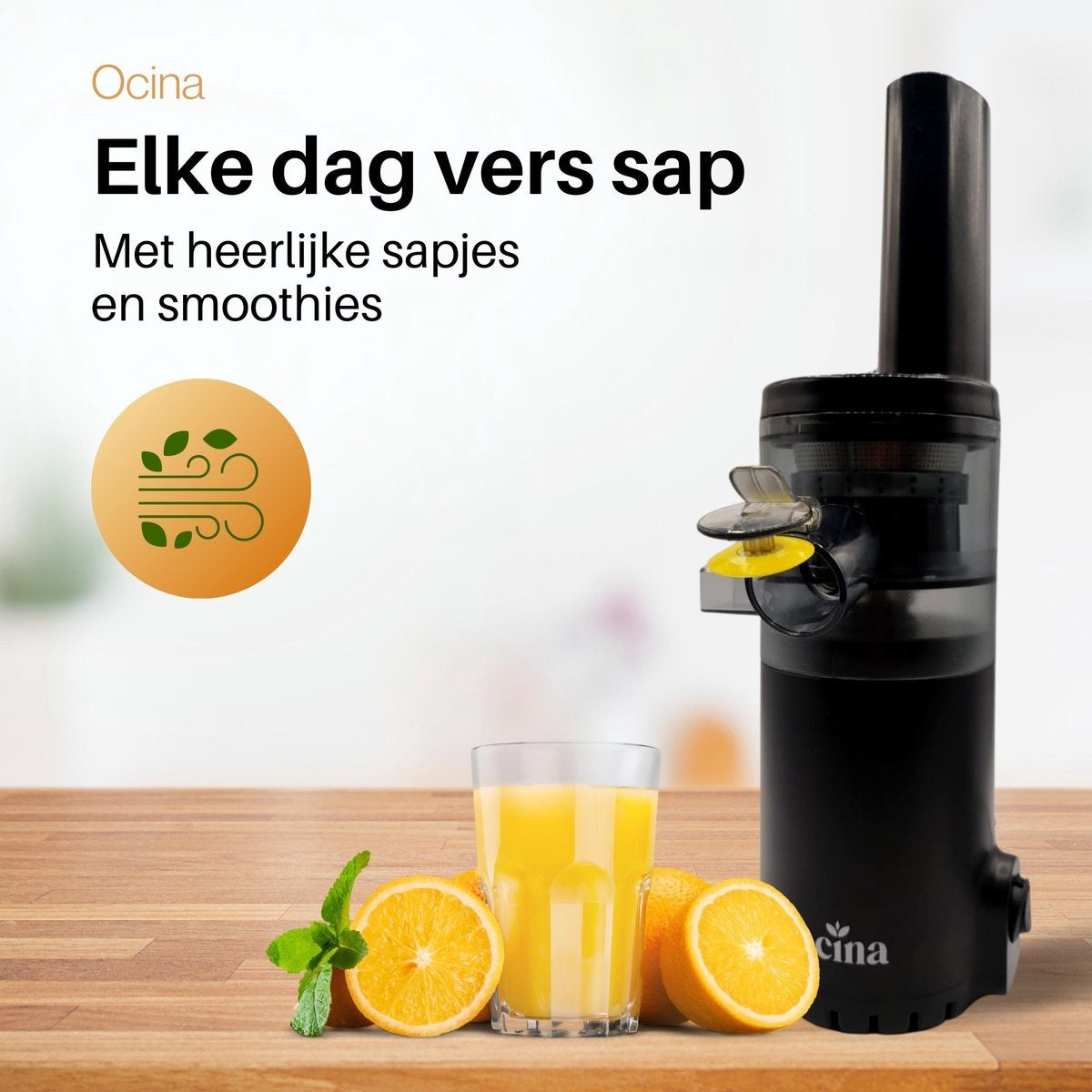 Extracteur de jus compact - Ocina – Fruits et Légumes - Centrifugeuse – Noir