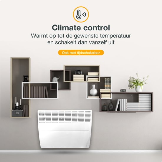 Atlantic Ecoflex - Radiateur convecteur électrique - thermostat - mural - chauffage salle de bain - 500 Watt