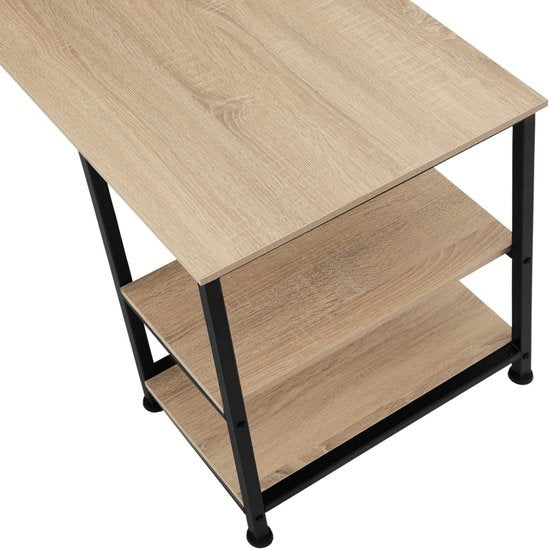 tectake - Bureau Hamilton lumière industrielle - bureau d'angle - 404232