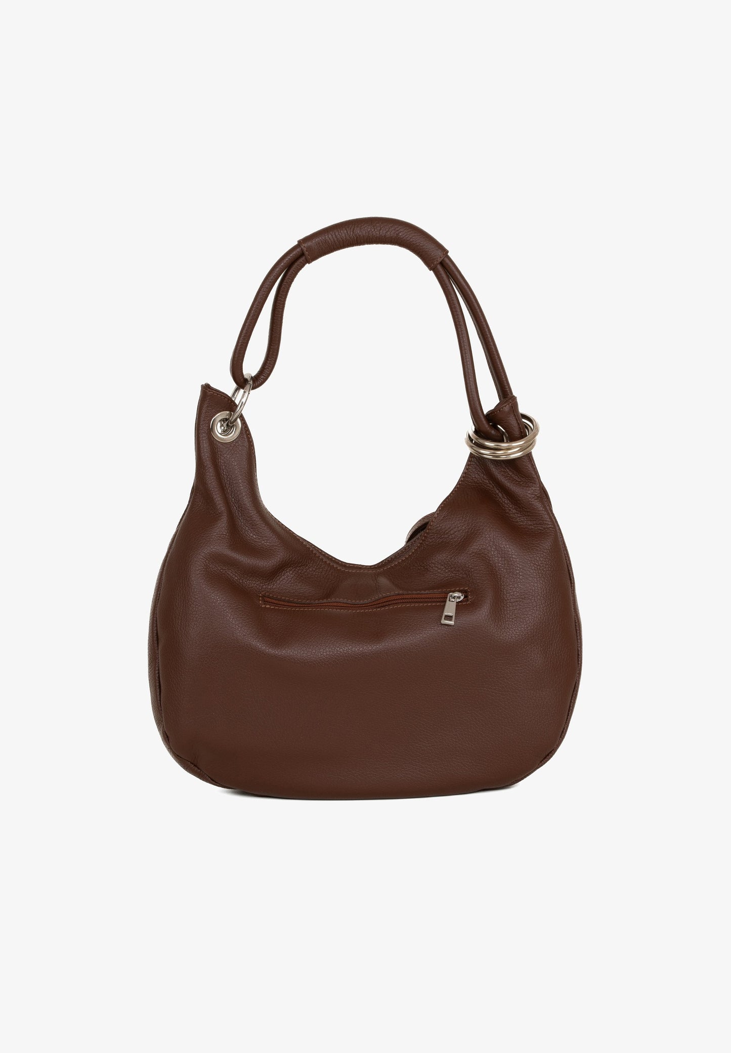 Anna Morellini ALBA Shopper en cuir italien - Marron - 38x34x10 cm