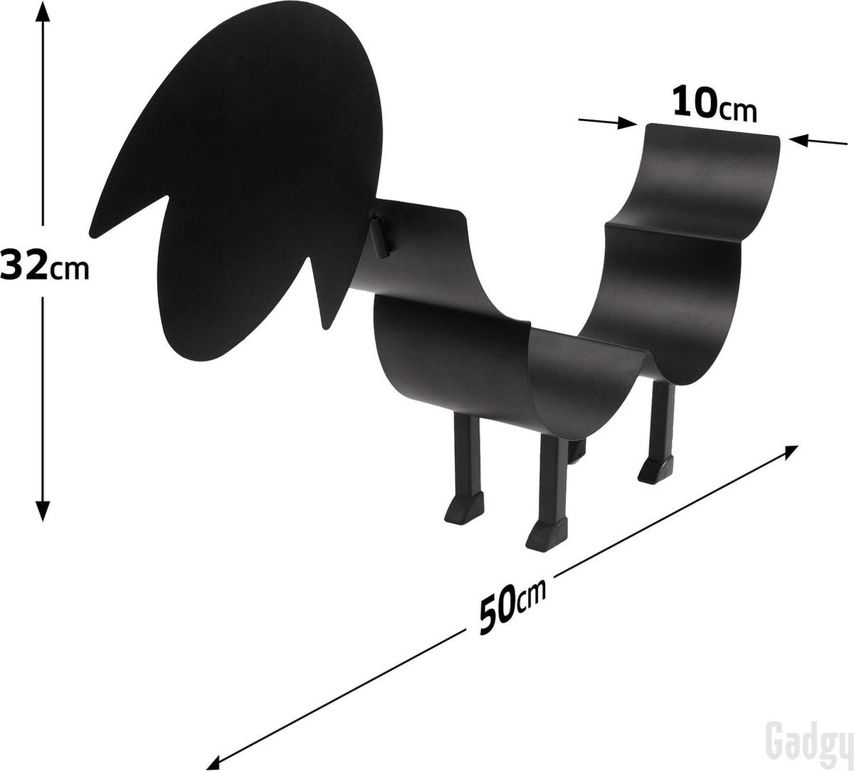 Gadgy WC Rolhouder Zwart Schaap - Reserverolhouder - Toiletrolhouder zwart - Handdoekrek – Vaderdag Cadeau - Metaal