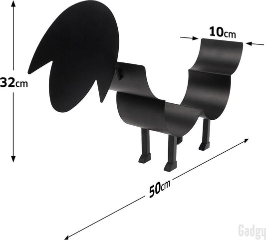 Gadgy WC Rolhouder Zwart Schaap - Reserverolhouder - Toiletrolhouder zwart - Handdoekrek – Vaderdag Cadeau - Metaal