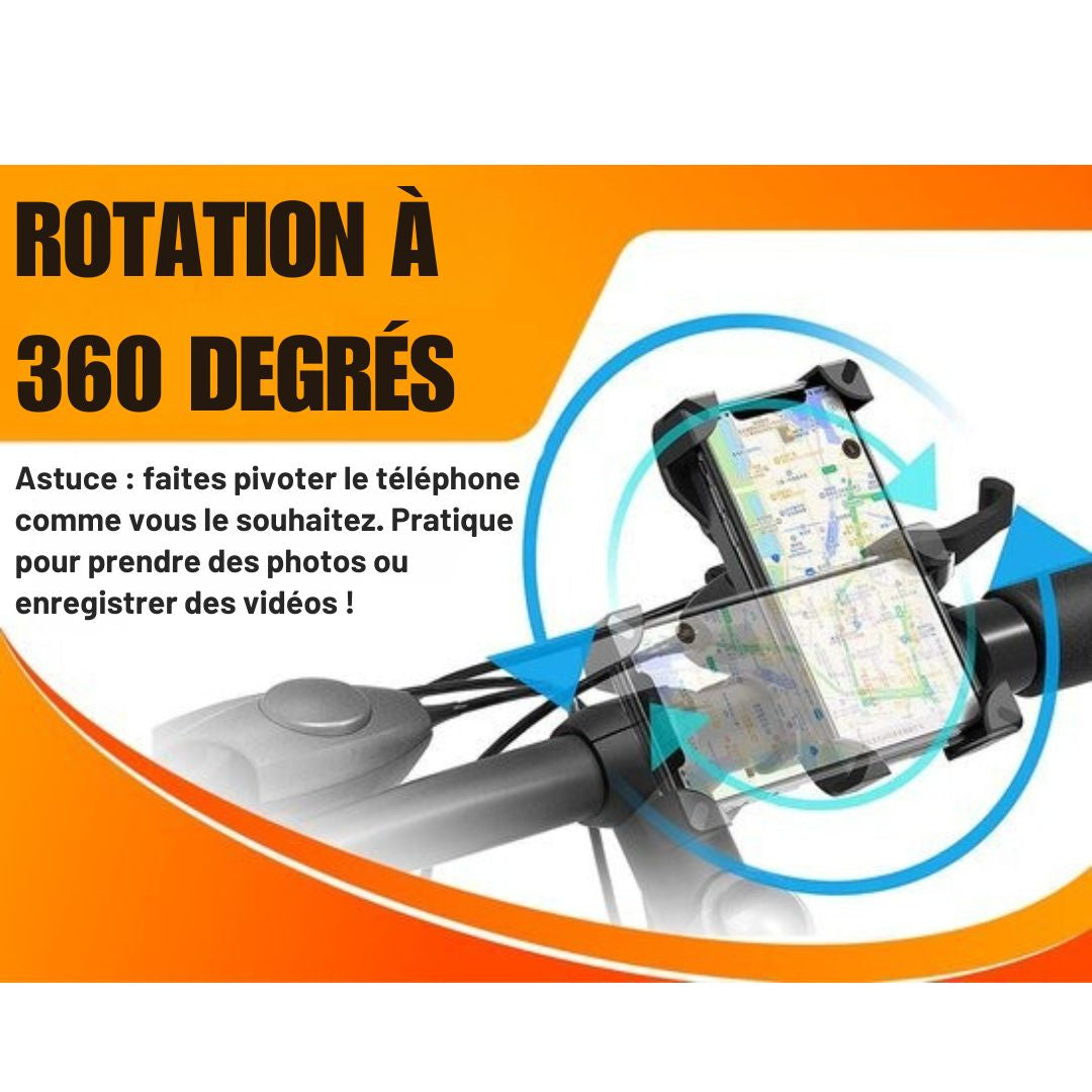 Support de téléphone pour vélo Hillar - Vélo - Moto - Scooter - Noir