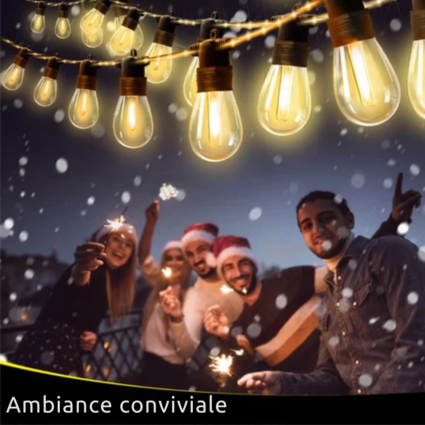 Guirlande lumineuse extérieur - EverNeeds - avec câble lumineux - 15 LED - 15 mètres - IP65